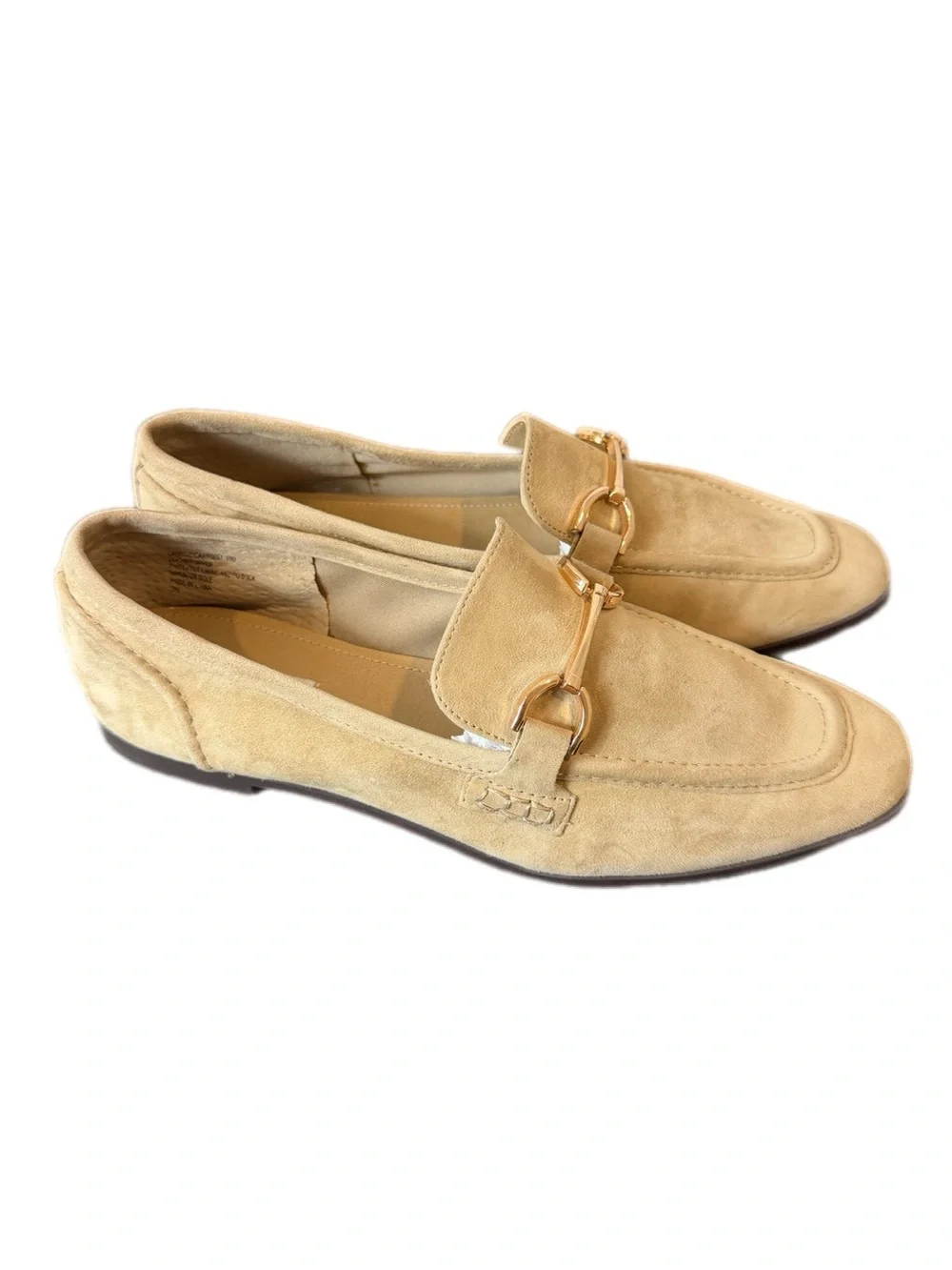Steve Madden Carrine Suede Horsebit Loafers Size 10 Beige Quiet Luxury Old Money